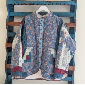 HANDMADE Vintage  Ma Otter Quilt Jacket, Size XL